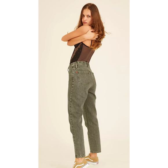 Urban Outfitters BDG High-Waisted Slim Straight Jean in Washed Green Women's 29 - Picture 3 of 12